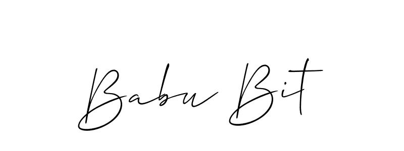 Babu Bit stylish signature style. Best Handwritten Sign (Allison_Script) for my name. Handwritten Signature Collection Ideas for my name Babu Bit. Babu Bit signature style 2 images and pictures png