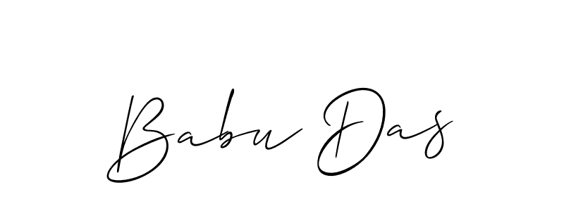 Create a beautiful signature design for name Babu Das. With this signature (Allison_Script) fonts, you can make a handwritten signature for free. Babu Das signature style 2 images and pictures png