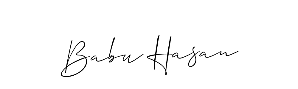 How to make Babu Hasan signature? Allison_Script is a professional autograph style. Create handwritten signature for Babu Hasan name. Babu Hasan signature style 2 images and pictures png