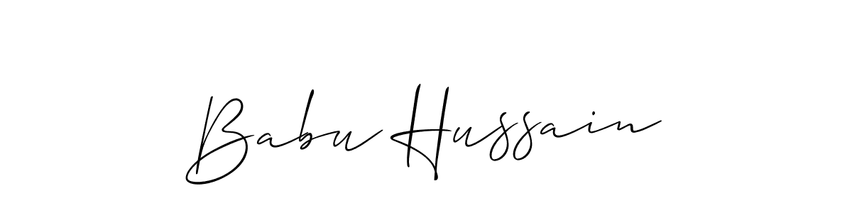 Make a beautiful signature design for name Babu Hussain. Use this online signature maker to create a handwritten signature for free. Babu Hussain signature style 2 images and pictures png