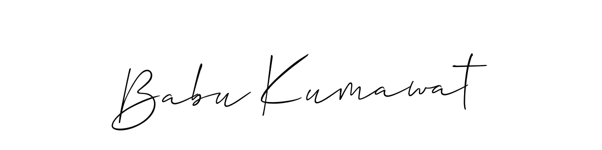 How to make Babu Kumawat signature? Allison_Script is a professional autograph style. Create handwritten signature for Babu Kumawat name. Babu Kumawat signature style 2 images and pictures png