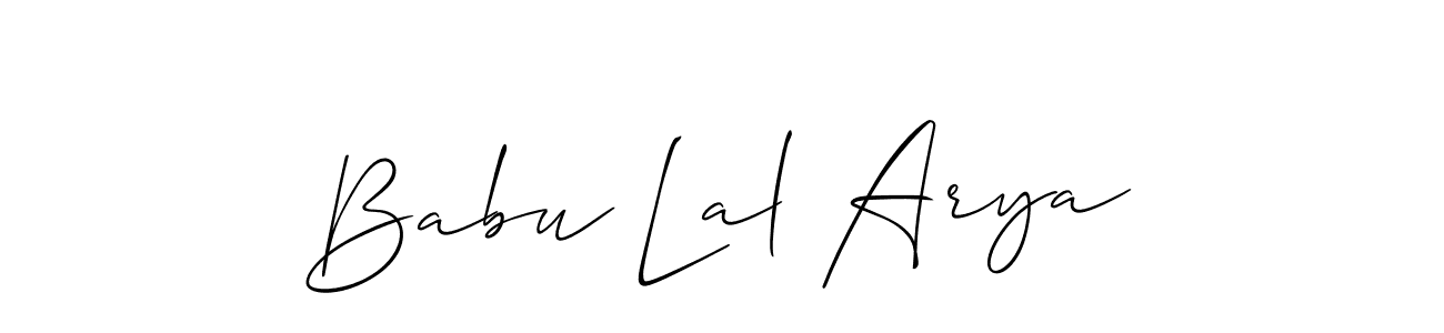 You should practise on your own different ways (Allison_Script) to write your name (Babu Lal Arya) in signature. don't let someone else do it for you. Babu Lal Arya signature style 2 images and pictures png