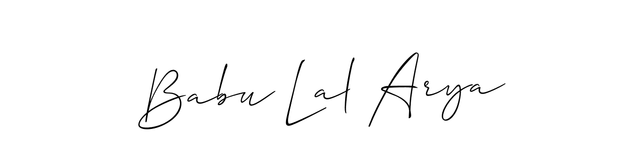 Similarly Allison_Script is the best handwritten signature design. Signature creator online .You can use it as an online autograph creator for name Babu Lal Arya. Babu Lal Arya signature style 2 images and pictures png