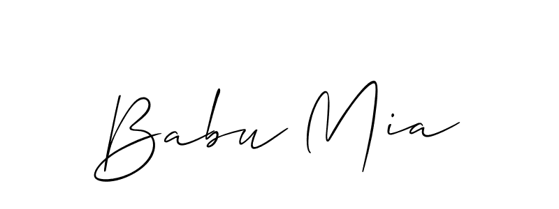 Also we have Babu Mia name is the best signature style. Create professional handwritten signature collection using Allison_Script autograph style. Babu Mia signature style 2 images and pictures png