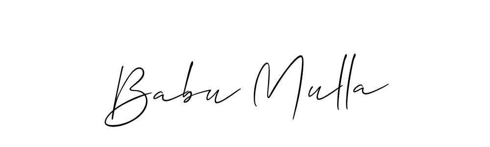 It looks lik you need a new signature style for name Babu Mulla. Design unique handwritten (Allison_Script) signature with our free signature maker in just a few clicks. Babu Mulla signature style 2 images and pictures png