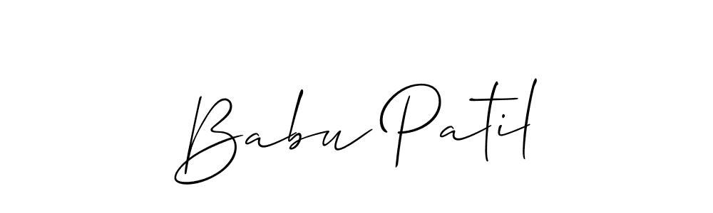 How to make Babu Patil signature? Allison_Script is a professional autograph style. Create handwritten signature for Babu Patil name. Babu Patil signature style 2 images and pictures png