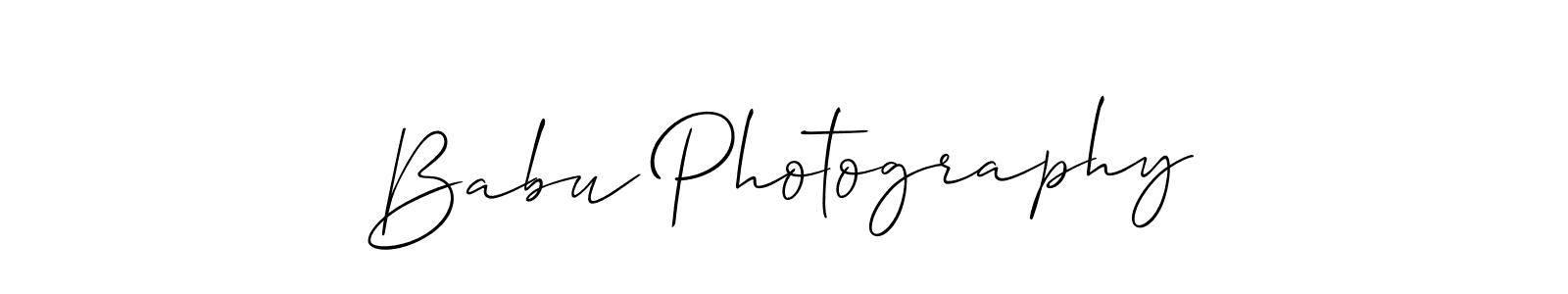 Create a beautiful signature design for name Babu Photography. With this signature (Allison_Script) fonts, you can make a handwritten signature for free. Babu Photography signature style 2 images and pictures png