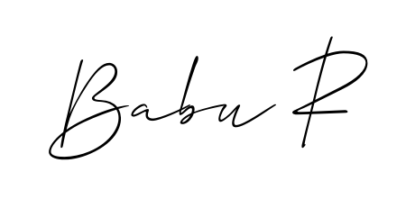 Similarly Allison_Script is the best handwritten signature design. Signature creator online. You can use it as an online autograph creator for name Babu R. Babu R signature style 2 images and pictures png