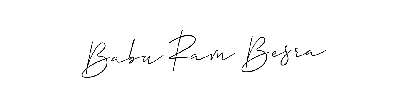 Use a signature maker to create a handwritten signature online. With this signature software, you can design (Allison_Script) your own signature for name Babu Ram Besra. Babu Ram Besra signature style 2 images and pictures png