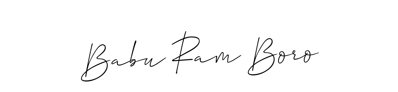 Also we have Babu Ram Boro name is the best signature style. Create professional handwritten signature collection using Allison_Script autograph style. Babu Ram Boro signature style 2 images and pictures png