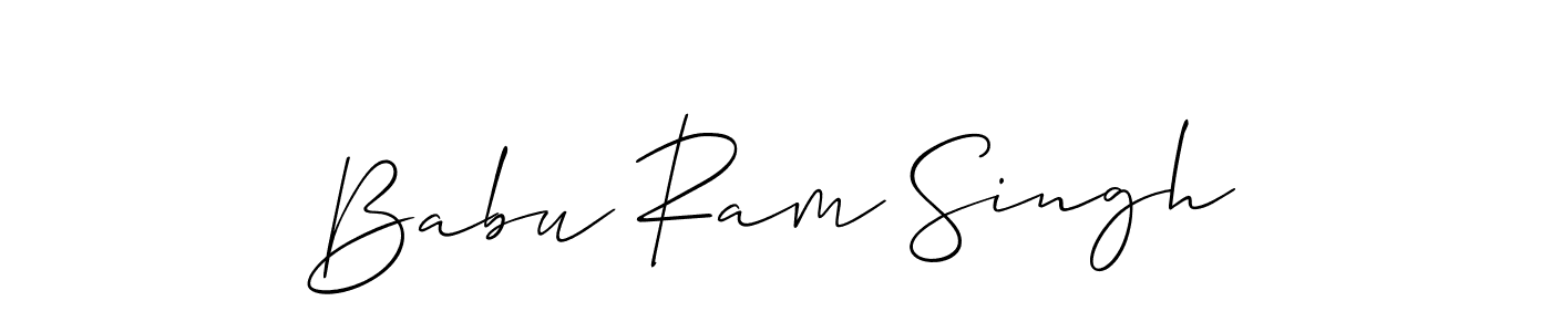 Make a beautiful signature design for name Babu Ram Singh. With this signature (Allison_Script) style, you can create a handwritten signature for free. Babu Ram Singh signature style 2 images and pictures png