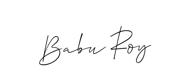 Use a signature maker to create a handwritten signature online. With this signature software, you can design (Allison_Script) your own signature for name Babu Roy. Babu Roy signature style 2 images and pictures png