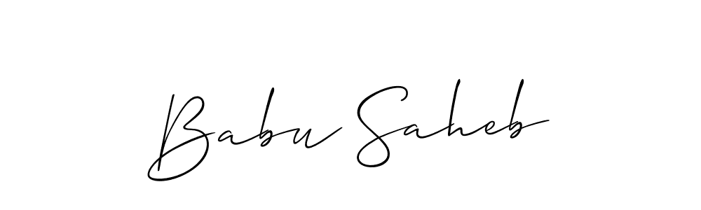 Allison_Script is a professional signature style that is perfect for those who want to add a touch of class to their signature. It is also a great choice for those who want to make their signature more unique. Get Babu Saheb name to fancy signature for free. Babu Saheb signature style 2 images and pictures png