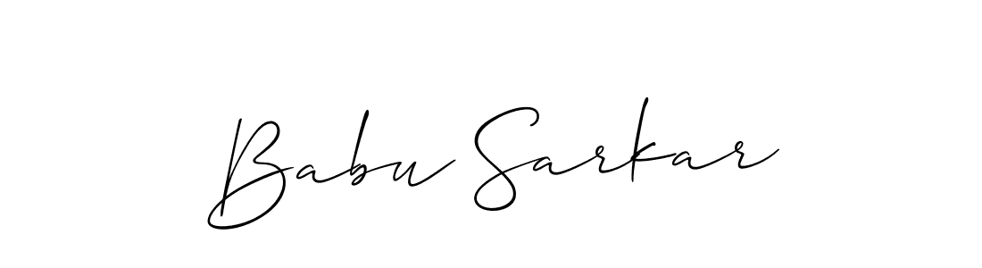 How to make Babu Sarkar name signature. Use Allison_Script style for creating short signs online. This is the latest handwritten sign. Babu Sarkar signature style 2 images and pictures png