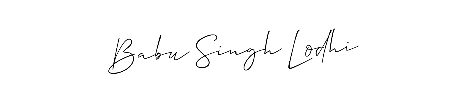 This is the best signature style for the Babu Singh Lodhi name. Also you like these signature font (Allison_Script). Mix name signature. Babu Singh Lodhi signature style 2 images and pictures png