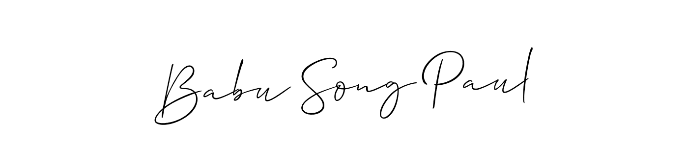 Similarly Allison_Script is the best handwritten signature design. Signature creator online .You can use it as an online autograph creator for name Babu Song Paul. Babu Song Paul signature style 2 images and pictures png