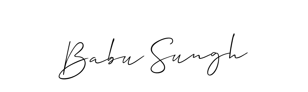 Similarly Allison_Script is the best handwritten signature design. Signature creator online .You can use it as an online autograph creator for name Babu Sungh. Babu Sungh signature style 2 images and pictures png