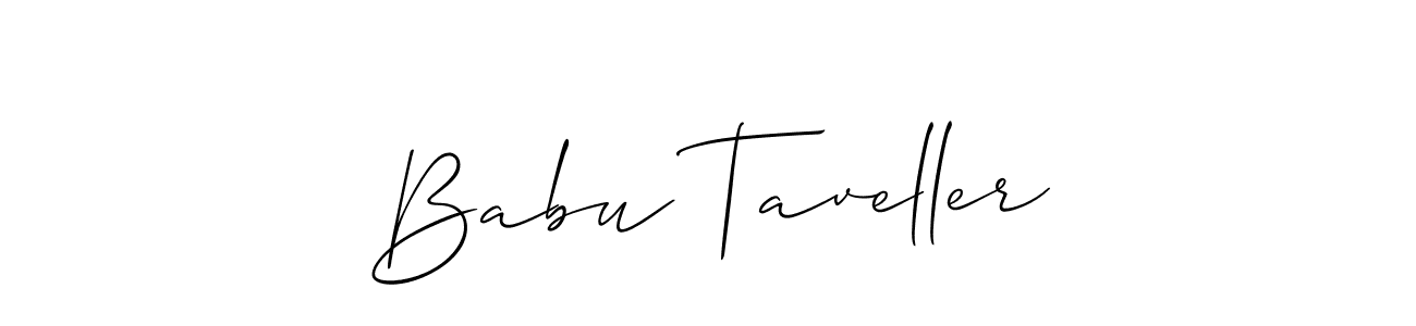 Use a signature maker to create a handwritten signature online. With this signature software, you can design (Allison_Script) your own signature for name Babu Taveller. Babu Taveller signature style 2 images and pictures png