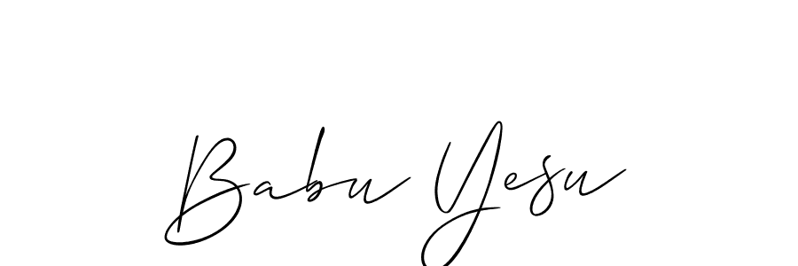 It looks lik you need a new signature style for name Babu Yesu. Design unique handwritten (Allison_Script) signature with our free signature maker in just a few clicks. Babu Yesu signature style 2 images and pictures png