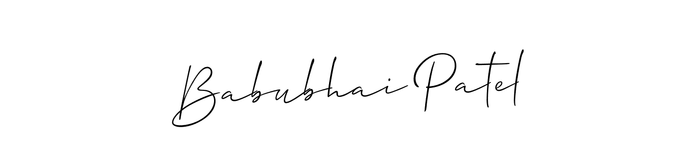 Babubhai Patel stylish signature style. Best Handwritten Sign (Allison_Script) for my name. Handwritten Signature Collection Ideas for my name Babubhai Patel. Babubhai Patel signature style 2 images and pictures png