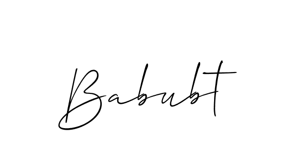 Make a short Babubt signature style. Manage your documents anywhere anytime using Allison_Script. Create and add eSignatures, submit forms, share and send files easily. Babubt signature style 2 images and pictures png