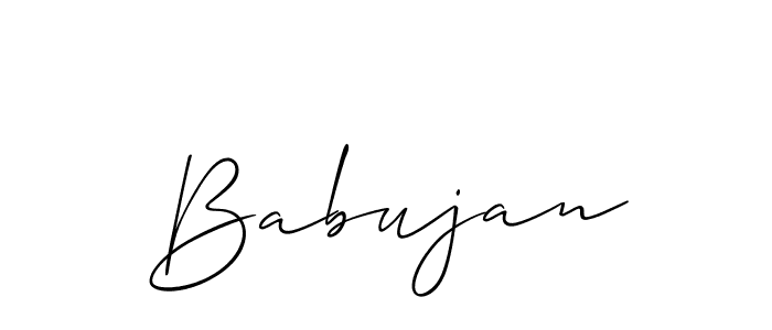 Make a beautiful signature design for name Babujan. With this signature (Allison_Script) style, you can create a handwritten signature for free. Babujan signature style 2 images and pictures png