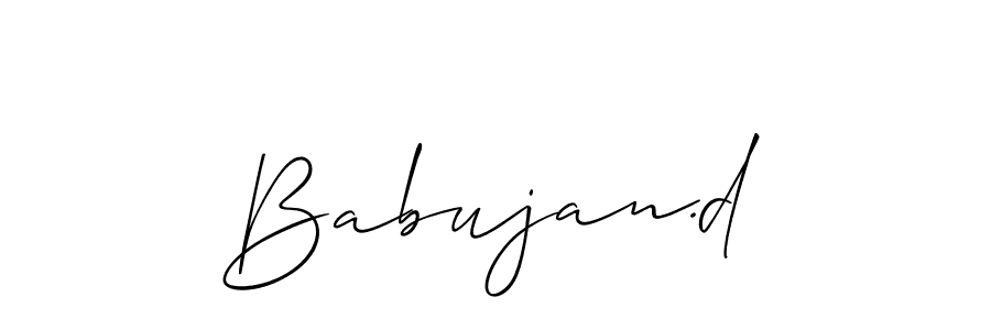 How to make Babujan.d signature? Allison_Script is a professional autograph style. Create handwritten signature for Babujan.d name. Babujan.d signature style 2 images and pictures png