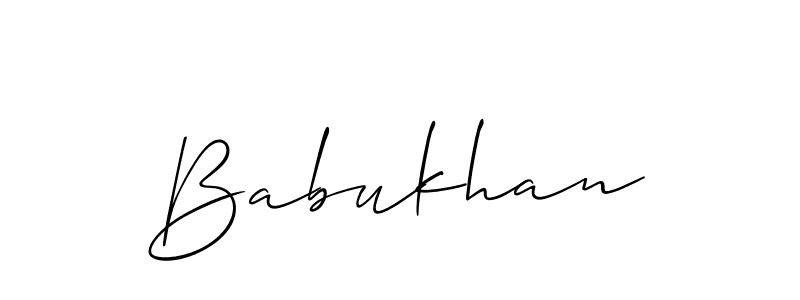 The best way (Allison_Script) to make a short signature is to pick only two or three words in your name. The name Babukhan include a total of six letters. For converting this name. Babukhan signature style 2 images and pictures png