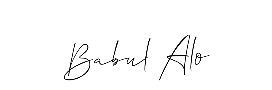 Once you've used our free online signature maker to create your best signature Allison_Script style, it's time to enjoy all of the benefits that Babul Alo name signing documents. Babul Alo signature style 2 images and pictures png