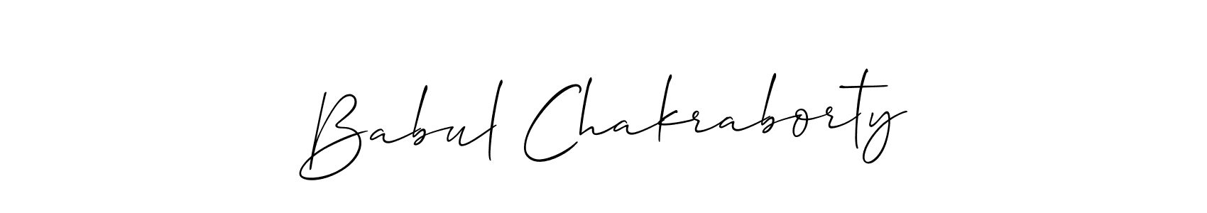 Create a beautiful signature design for name Babul Chakraborty. With this signature (Allison_Script) fonts, you can make a handwritten signature for free. Babul Chakraborty signature style 2 images and pictures png