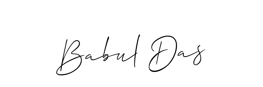 Design your own signature with our free online signature maker. With this signature software, you can create a handwritten (Allison_Script) signature for name Babul Das. Babul Das signature style 2 images and pictures png