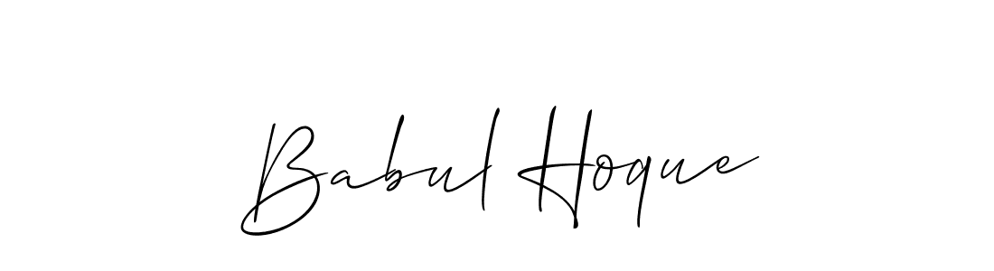 Make a beautiful signature design for name Babul Hoque. With this signature (Allison_Script) style, you can create a handwritten signature for free. Babul Hoque signature style 2 images and pictures png