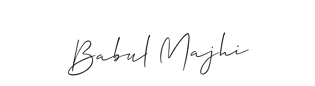 The best way (Allison_Script) to make a short signature is to pick only two or three words in your name. The name Babul Majhi include a total of six letters. For converting this name. Babul Majhi signature style 2 images and pictures png