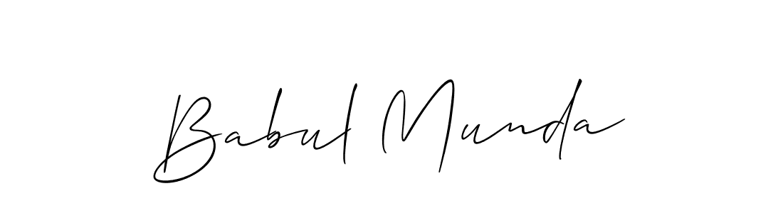 How to make Babul Munda signature? Allison_Script is a professional autograph style. Create handwritten signature for Babul Munda name. Babul Munda signature style 2 images and pictures png