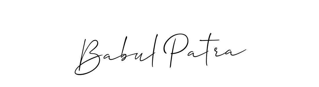 It looks lik you need a new signature style for name Babul Patra. Design unique handwritten (Allison_Script) signature with our free signature maker in just a few clicks. Babul Patra signature style 2 images and pictures png