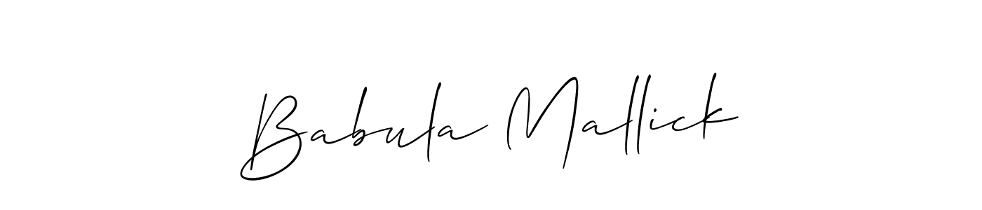 It looks lik you need a new signature style for name Babula Mallick. Design unique handwritten (Allison_Script) signature with our free signature maker in just a few clicks. Babula Mallick signature style 2 images and pictures png