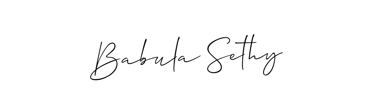 How to make Babula Sethy name signature. Use Allison_Script style for creating short signs online. This is the latest handwritten sign. Babula Sethy signature style 2 images and pictures png