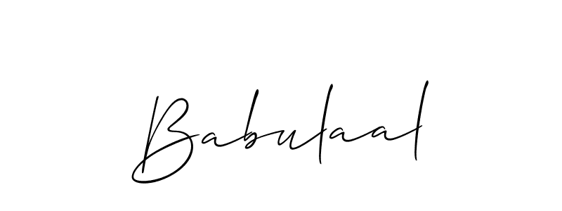 Also we have Babulaal name is the best signature style. Create professional handwritten signature collection using Allison_Script autograph style. Babulaal signature style 2 images and pictures png