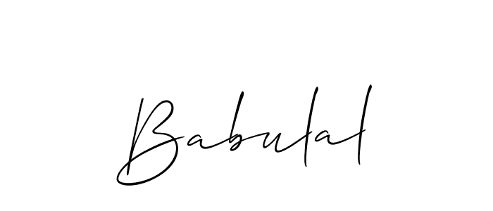 How to make Babulal signature? Allison_Script is a professional autograph style. Create handwritten signature for Babulal name. Babulal signature style 2 images and pictures png