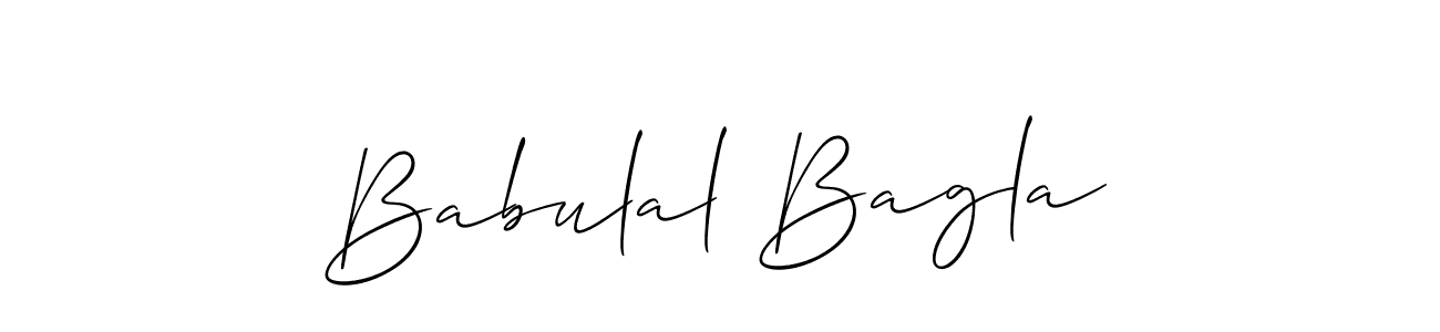 How to make Babulal Bagla name signature. Use Allison_Script style for creating short signs online. This is the latest handwritten sign. Babulal Bagla signature style 2 images and pictures png