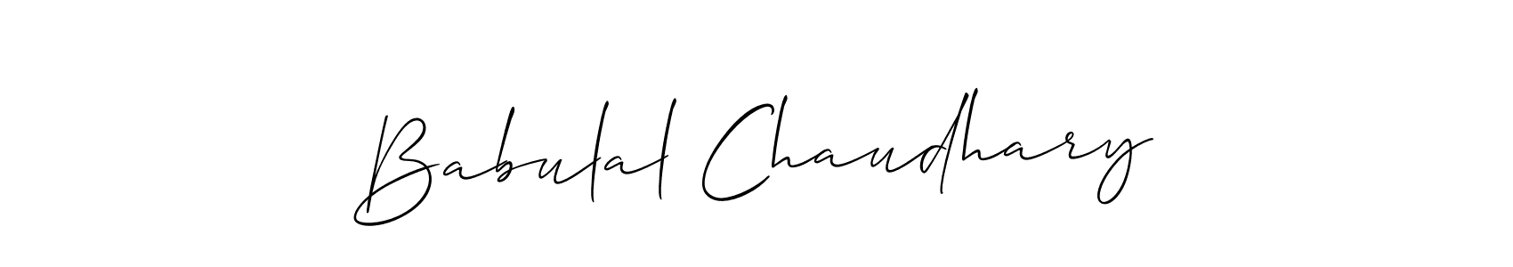 Allison_Script is a professional signature style that is perfect for those who want to add a touch of class to their signature. It is also a great choice for those who want to make their signature more unique. Get Babulal Chaudhary name to fancy signature for free. Babulal Chaudhary signature style 2 images and pictures png