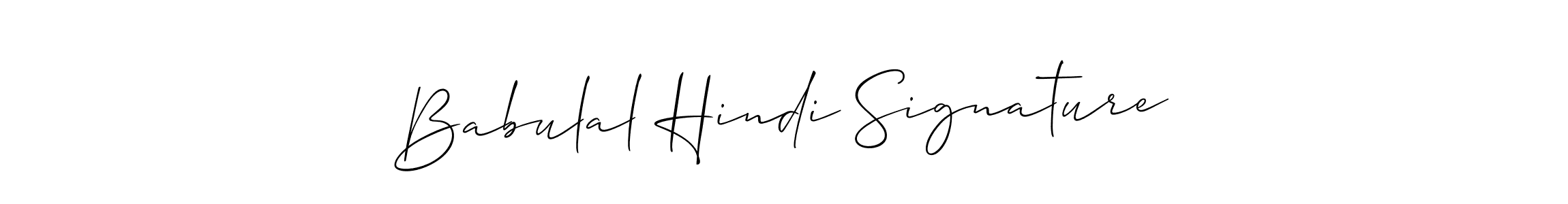 Use a signature maker to create a handwritten signature online. With this signature software, you can design (Allison_Script) your own signature for name Babulal Hindi Signature. Babulal Hindi Signature signature style 2 images and pictures png