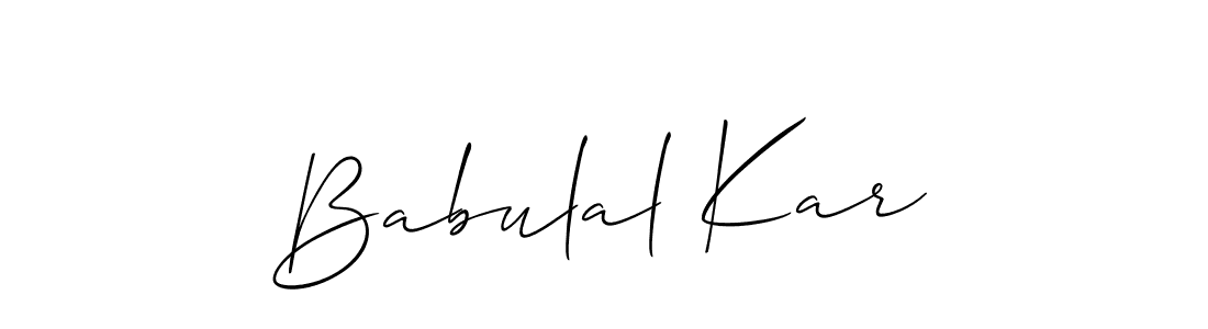 Similarly Allison_Script is the best handwritten signature design. Signature creator online .You can use it as an online autograph creator for name Babulal Kar. Babulal Kar signature style 2 images and pictures png