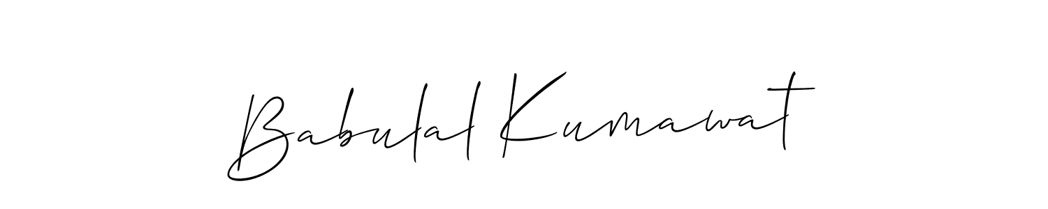 The best way (Allison_Script) to make a short signature is to pick only two or three words in your name. The name Babulal Kumawat include a total of six letters. For converting this name. Babulal Kumawat signature style 2 images and pictures png