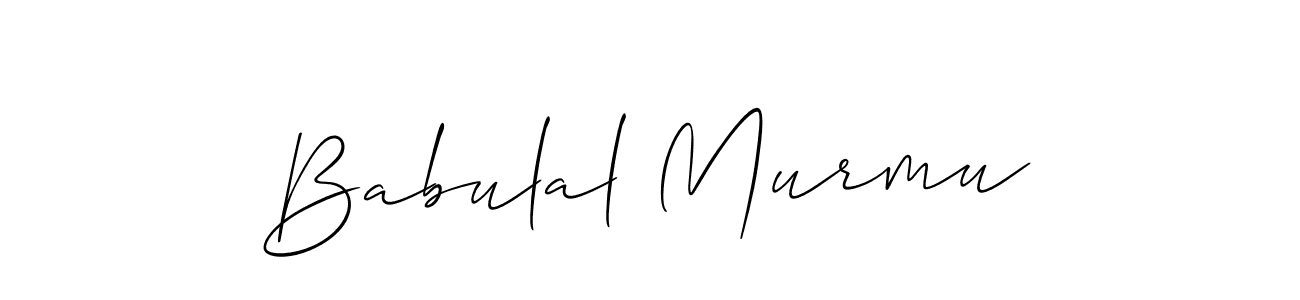 Make a beautiful signature design for name Babulal Murmu. With this signature (Allison_Script) style, you can create a handwritten signature for free. Babulal Murmu signature style 2 images and pictures png