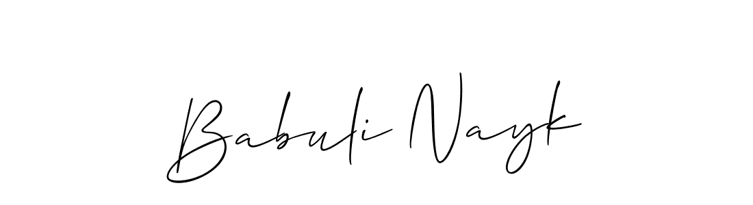 How to make Babuli Nayk name signature. Use Allison_Script style for creating short signs online. This is the latest handwritten sign. Babuli Nayk signature style 2 images and pictures png