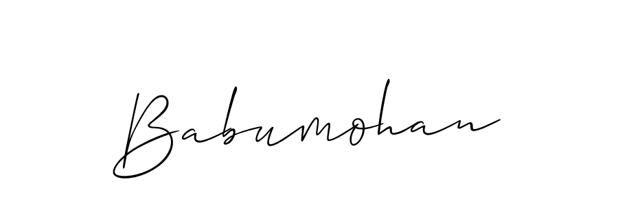 Make a beautiful signature design for name Babumohan. With this signature (Allison_Script) style, you can create a handwritten signature for free. Babumohan signature style 2 images and pictures png