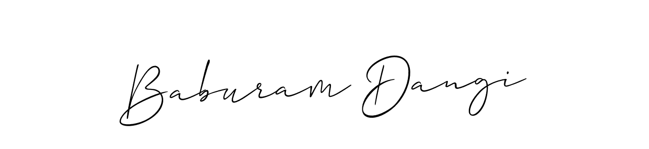 How to make Baburam Dangi name signature. Use Allison_Script style for creating short signs online. This is the latest handwritten sign. Baburam Dangi signature style 2 images and pictures png