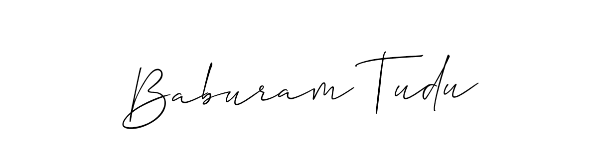 You should practise on your own different ways (Allison_Script) to write your name (Baburam Tudu) in signature. don't let someone else do it for you. Baburam Tudu signature style 2 images and pictures png