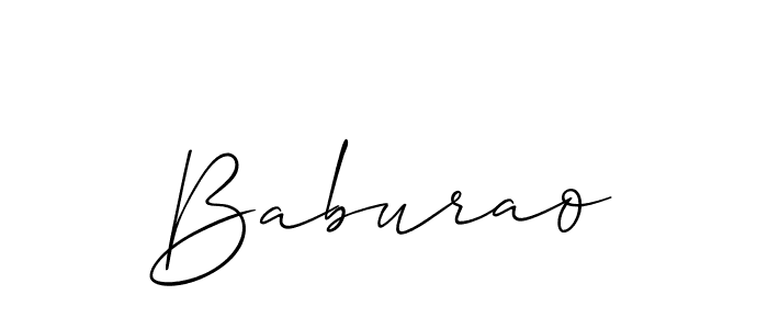 How to make Baburao signature? Allison_Script is a professional autograph style. Create handwritten signature for Baburao name. Baburao signature style 2 images and pictures png